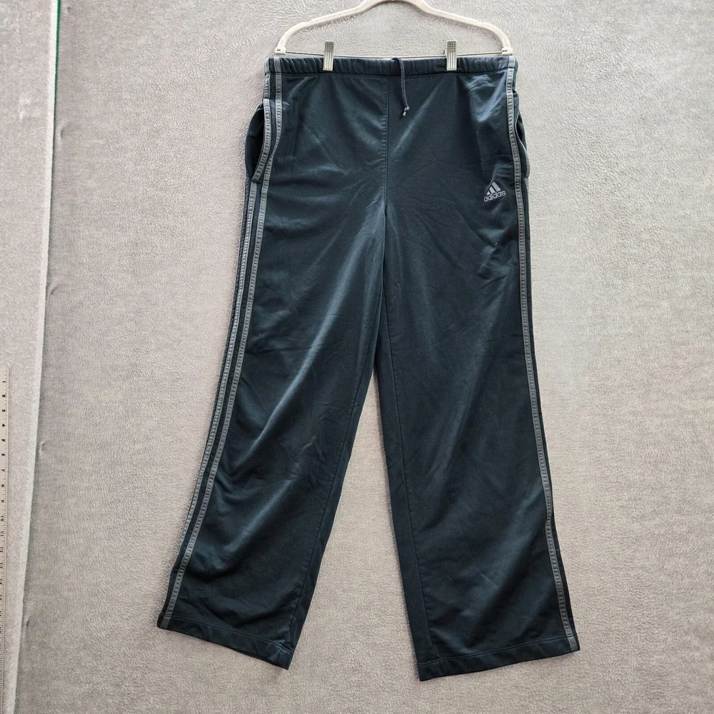 VINTAGE Adidas‎ Men Activewear Pants Medium Blue Track Logo Baggy Y2K
